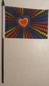Rainbow Love Flag 6x4" 15x10cm Gay Rights LGBT LGBTQ Pride #Pride Socialist