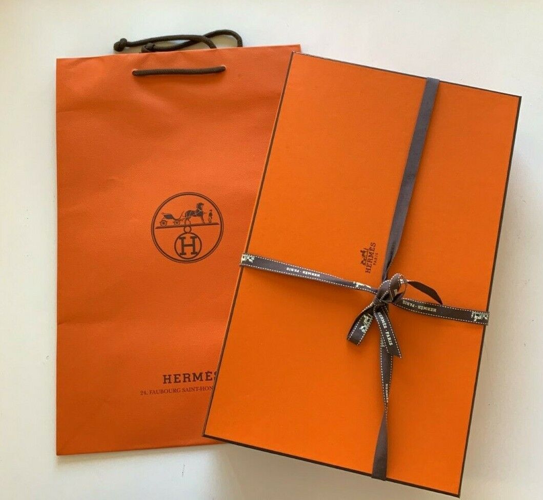 Hermes Authentic Orange Gift Box 15x9x2.5