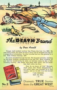 The Death Brand - "Postcard Storiette" #2 - Owen Arnold - Linen - Curt Teich Co. - Picture 1 of 2