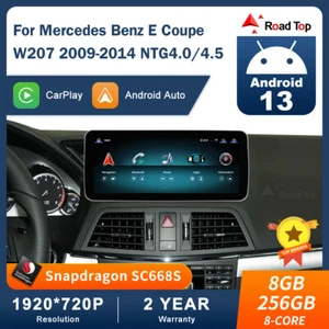 Carplay Android 13 Multimedia Screen For Mercedes Benz E Coupe W207 2009-2014 - Picture 1 of 13
