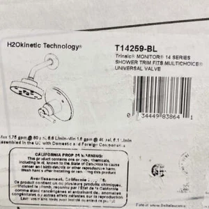 Delta T14259-BL Trinsic 14 Single Function Pressure Balanced Shower Only, Matte - Picture 1 of 2