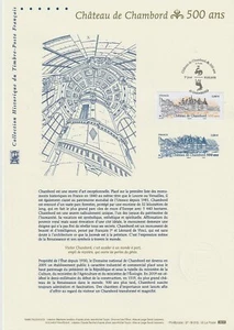 Document Philatélique 1er Jour : 15 2019 Château de Chambord 500 Ans - Imagen 1 de 1