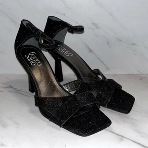 NEW Franco sarto rania black glitter heels sz 8. (O17 - Picture 1 of 5