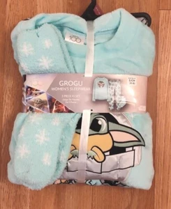 NWT DISNEY SIZE S (4-6) 💚"GROGU"💚 WOMEN'S SLEEPWEAR 3) PIECE PJ SET - Picture 1 of 4