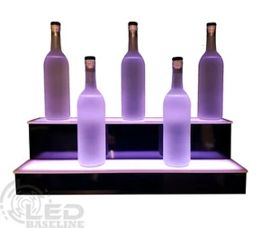32" LED Color Changing Bar Shelf bottle Glorifier 2 Step - Picture 1 of 6