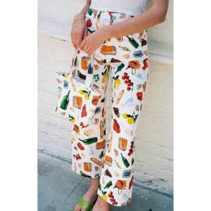 Lisa Says Gah Italian Summer Print Robyn Jeans Pants Trousers Denim Food 10 - Picture 1 of 19