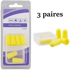 Bouchons d'oreille en mousse 3 paires + boite de rangement