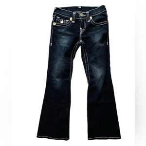 True Religion Vintage Y2K Girls Low-Rise Bootcut Dark Blue Jeans - Picture 1 of 8