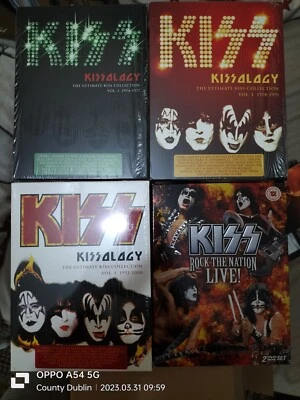 KISS KISSOLOGY 1,2,3+ROCK THE NATION LIVE!+SYMPHONY LOT OF 5 DVDs.COMPLETE SETS. - Image 1 of 2