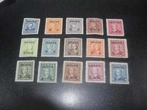 CHINA Taiwan 1946 Sc#14-28 Sun Yat Sen Surch Set MNH XF - Picture 1 of 1
