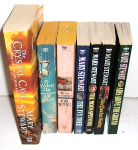 7 Mary Stewart Books 3 are from the Arthurian Saga The Crystal Cave, Wicked Day - Picture 1 of 4