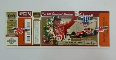 2009 Indianapolis 500 Unused Race Complimentary Employee Ticket Scott Dixon - Image 1 of 4