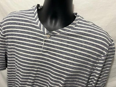 Мужские кроссовки Joseph Abboud Henley в синюю полоску размер L 100% хлопок B2 - Изображение 1 из 4