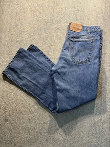 Vintage Levi’s 517 Orange Tab Bootcut Jeans 90s Made In USA 36x32 Dark Wash - Imagen 1 de 15