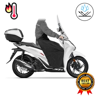 Coprigambe caldo universale scooter nero antipioggia impermeabile parannanza - Immagine 1 di 4