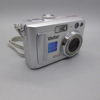 Vivitar Digital Camera Vivicam 8400 8.0MP Silver Tested - Image 1 of 4