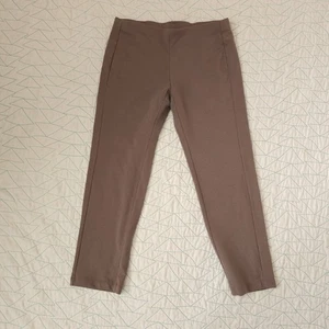 Pure Jill Sage Gray Green Slim Leg Pima Cotton Modal Pull On Pants Women's M - Picture 1 of 3