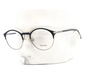 Occhiali Prada VPR58Y 02N-1O1 occhiali blu navy opaco argento 48-20-145 senza custodia - Foto 1 di 8