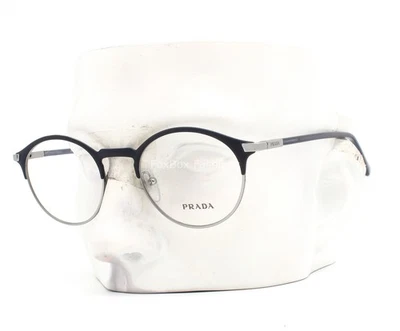 Очки Prada VPR58Y 02N-1O1 матовые темно-синие серебристые 48-20-145 без чехла - Изображение 1 из 4