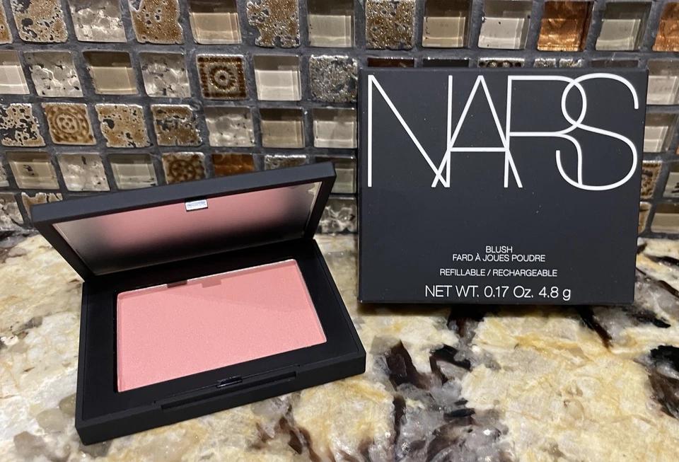 Rubor en polvo NARS 237 GARGANTA PROFUNDA rosa suave con brillo dorado 0,17 oz tamaño completo nuevo en caja Foto 1 de 4