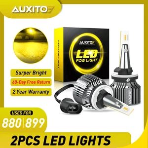 Pair of 880 885 899 LED Fog Driving Light Bulb Conversion Kit Golden Yellow Lamp - Picture 1 of 11