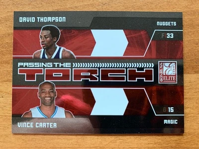 THOMPSON / VINCE CARTER 2009 Donruss Elite PASSING THE TORCH Red INSERT #'d /249 - Image 1 of 2