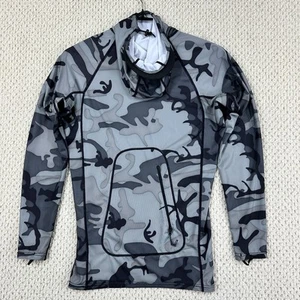 Patagonia Ro Surf Hoody Mens M Gray Camo UPF 40+ Rashguard Eco Stretch Hoodie - Picture 1 of 20