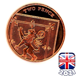Una moneda de 2 peniques británica 2021 Isabel II, ¡4 años! - Imagen 1 de 2