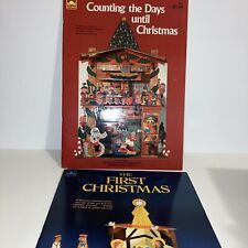 Lot New 1982 Golden The First Christmas Scene & Counting The Days Until Christma