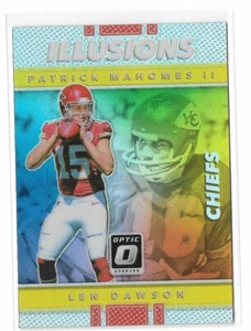 2017 Donruss Optic - Illusions Patrick Mahomes II, Len Dawson #20 Holo Silver... - Picture 1 of 2