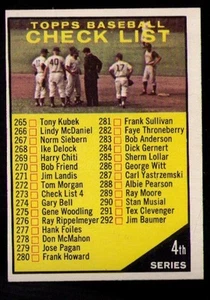 1961 Topps Baseball #273 4th Series Checklist "B" VARIATION NEAR MINT NO MARKS - Picture 1 of 2
