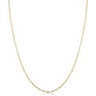 10k Yellow Gold Singapore Chain Pendant Necklace 0.7 mm 18 inch