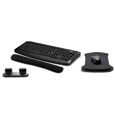 HP Wireless Keyboard and Mouse 300, Waverest Gel Pads, & Bluetooth Speakers  - Image 1 of 4