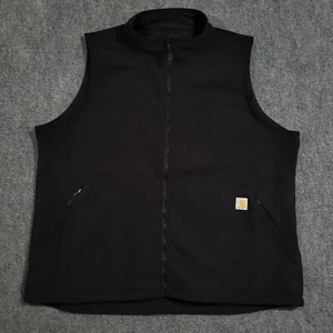 Carhartt Fleece Vest Mens 3XLT Relaxed Fit Black - Picture 1 of 10
