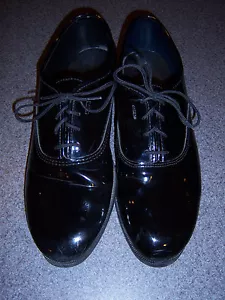 ZAPATOS DE VESTIR DE ESMOQUIN NEGRO PARA HOMBRE - Cuero sintético patente oxford - Estilo clásico - Imagen 1 de 2