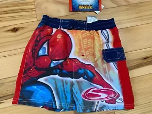 BAULE DA BAGNO SPIDERMAN elastico in vita nuovo con etichette taglia 12 mesi neonato ragazzo - Foto 1 di 5