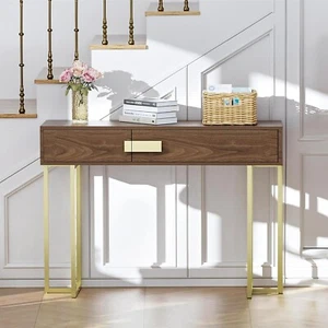Console Table for Entryway, 43 Inch Narrow Entryway Table with 2 Drawers, Modern - Picture 1 of 7