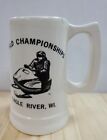 Rare Vintage Snowmobile Coffee Mug World Championship Eagle River WI. Read Descr