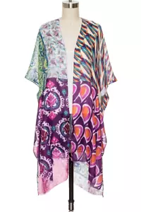 BNWT Mix Printed Half Sleeve Kimono Light Weight Cardigan - Picture 1 of 3