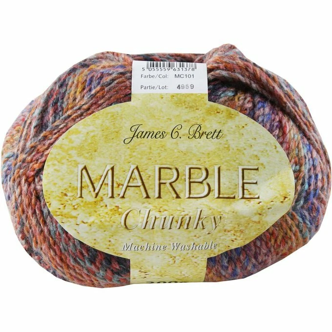 James C Brett Marble Chunky 200g Knitting Wool - Various Colours