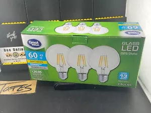 TOP 60 W Soft White Dreierpack Glas LEDG 25 Globus - Bild 1 von 2
