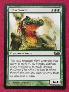 Magic The Gathering 2010 CORE SET M10 CRAW WURM green card MTG - Picture 1 of 2