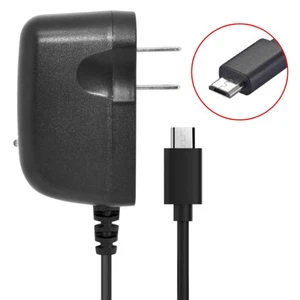 Black Color 3 feet Length AC Adapter Home Travel Wall Charger - Picture 1 of 6