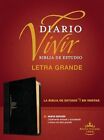 Biblia Estudio Diario Vivir RVR60, Letra Grande,  Sentipiel Negro Onice, Indice
