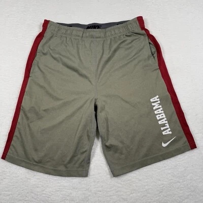 Nike Alabama Crimson Tide Shorts Mens Small Grey Dri-Fit Drawstring Basketball - Image 1 of 4