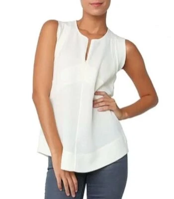 Blusa IRO Diamante Cremallera Frontal Marfil Sin Mangas Talla 42/M Top Foto 1 de 4