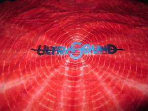 GRATEFUL DEAD 1990s ULTRA SOUND  SYMMETRIA RED SPIRAL TIE DYE T-SHIRT-XL-NEW - Picture 1 of 4