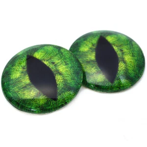 Grüne Kiefer Drache oder Katze Glasaugen 6 mm bis 60 mm Wald Urlaub Schmuck - Bild 1 von 11