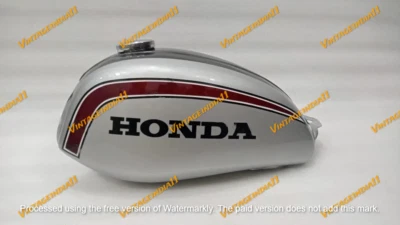 本田 SL125 SL100 K1 1973 至 1975 年型号银色和灰色涂漆钢制油箱 — 第 1/4 张图片