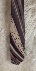 1940s Swing Era Tie Men's Vintage Wide 4” Art Deco Rayon Necktie by Wembley - Picture 1 of 8